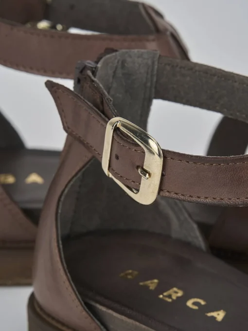Sandali tacco 1cm pelle testa