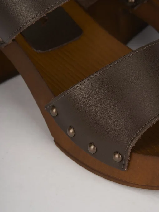Sandali tacco 5cm pelle testa