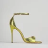 Sandali tacco 11cm pelle verde