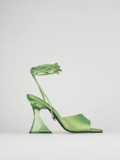 Sandali tacco 8cm pelle verde