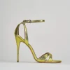 Sandali tacco 11cm pelle verde