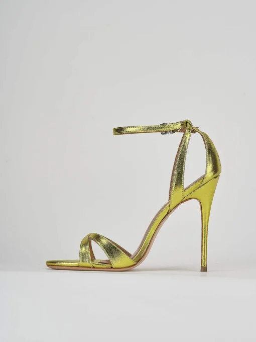 Sandali tacco 11cm pelle verde