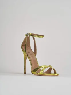 Sandali tacco 11cm pelle verde
