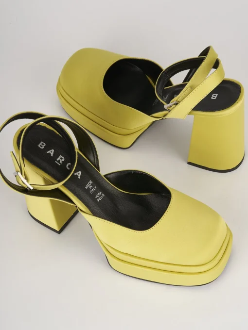 Sandali tacco 11cm pelle verde