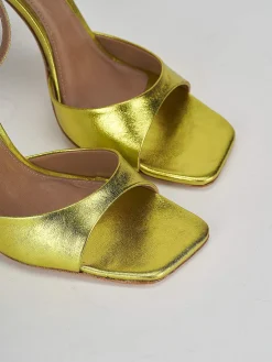 Sandali tacco 11cm pelle verde