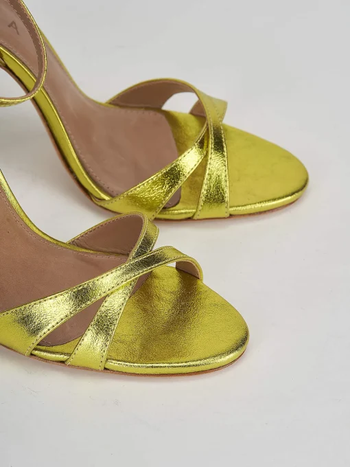 Sandali tacco 11cm pelle verde