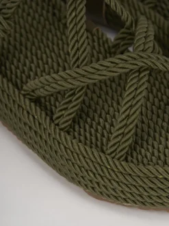 Sandali tacco 1cm pelle verde