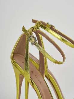 Sandali tacco 11cm pelle verde