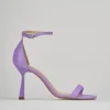 Sandali tacco 9cm pelle viola