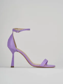 Sandali tacco 9cm pelle viola