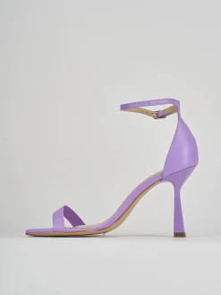 Sandali tacco 9cm pelle viola