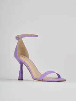 Sandali tacco 9cm pelle viola