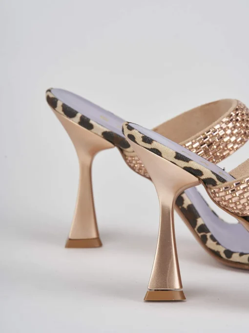 Sandali tacco 9cm raso rosa