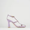 Sandali tacco 8cm vernice rosa