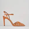 Sandali tacco 9cm vernice arancio