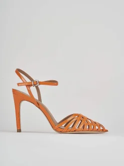 Sandali tacco 9cm vernice arancio