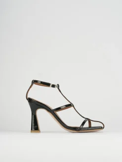 Sandali tacco 8cm vernice nero