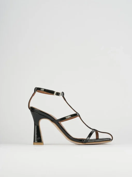 Sandali tacco 8cm vernice nero