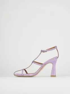 Sandali tacco 8cm vernice rosa
