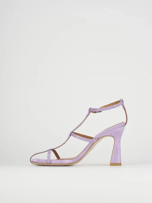 Sandali tacco 8cm vernice rosa