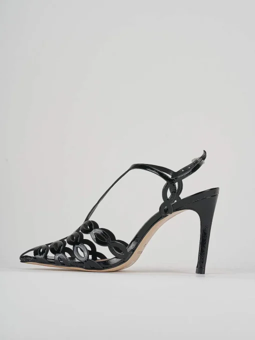 Sandali tacco 11cm vernice nero