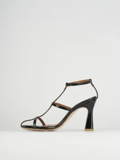 Sandali tacco 8cm vernice nero
