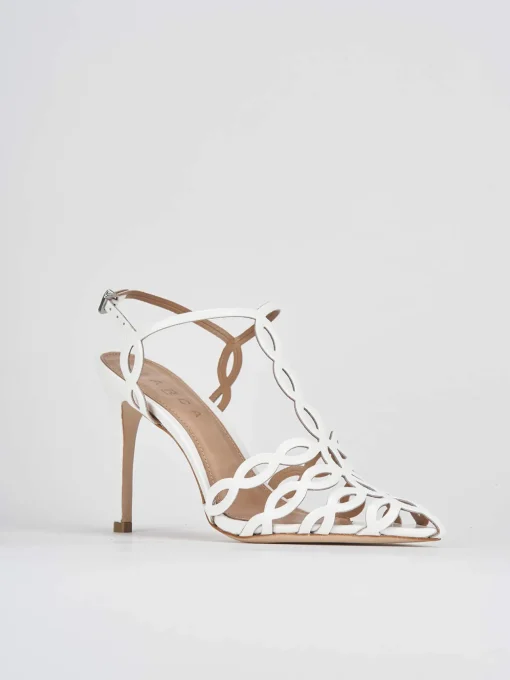 Sandali tacco 11cm vernice bianco