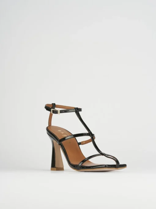 Sandali tacco 8cm vernice nero