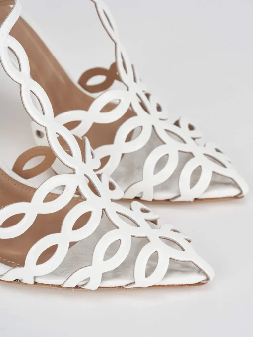 Sandali tacco 11cm vernice bianco