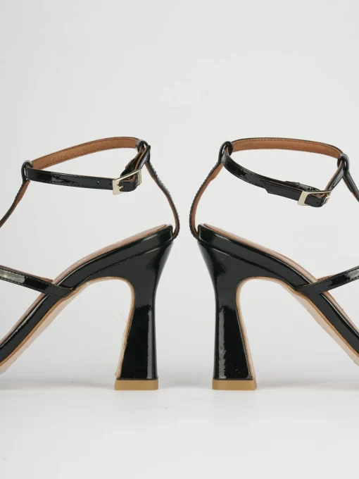 Sandali tacco 8cm vernice nero