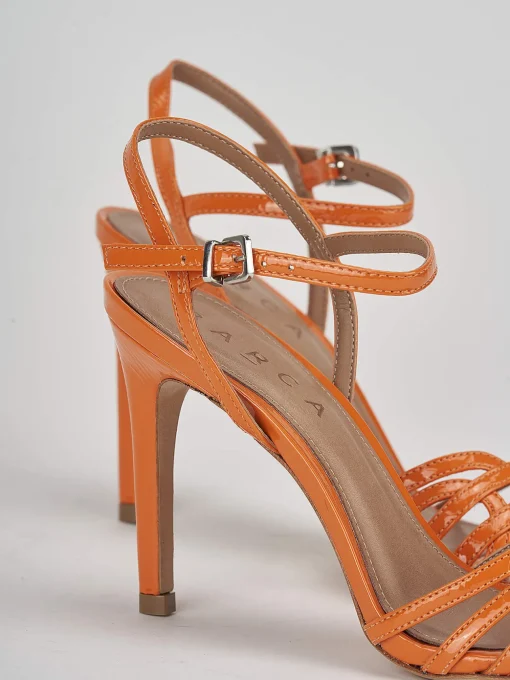 Sandali tacco 9cm vernice arancio