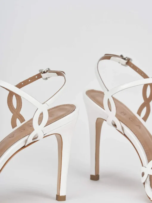 Sandali tacco 11cm vernice bianco
