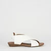 Sandali zeppa tacco 3cm pelle bianco