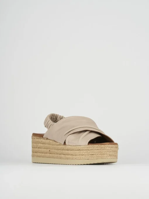 Sandali zeppa tacco 5cm pelle rosa