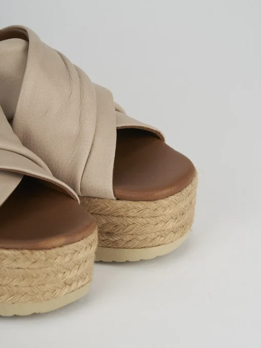 Sandali zeppa tacco 5cm pelle rosa