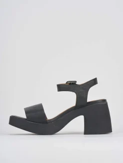 Sandalo tacco 7 cm nero pelle