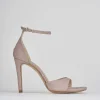 Sandalo acco 9 cm rosa glitter