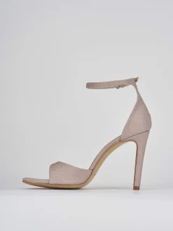 Sandalo acco 9 cm rosa glitter