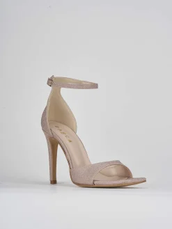 Sandalo acco 9 cm rosa glitter