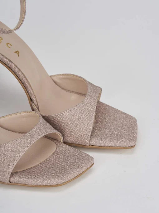 Sandalo acco 9 cm rosa glitter