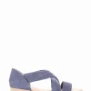 Sandalo con zeppa 30 in corda jeans