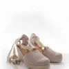 sandalo espadrilas zeppa 8 cm beige
