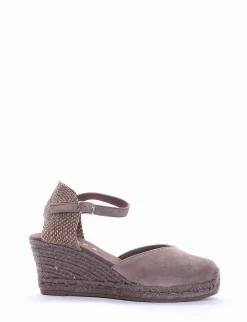 sandalo espadrilas zeppa 6 cm tortora