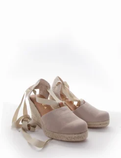 sandalo espadrilas zeppa 8 cm beige