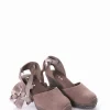 sandalo espadrilas zeppa 6 cm tortora