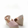sandalo espadrilas zeppa 8 cm rosa
