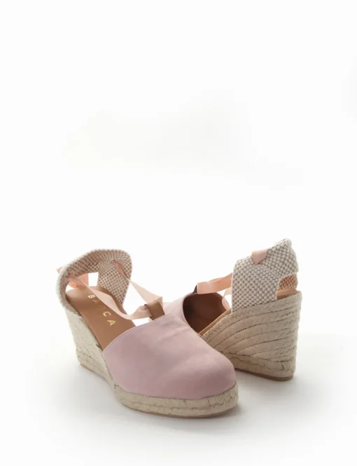 sandalo espadrilas zeppa 8 cm rosa