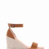 sandalo espadrilas zeppa 8 cm cuoio