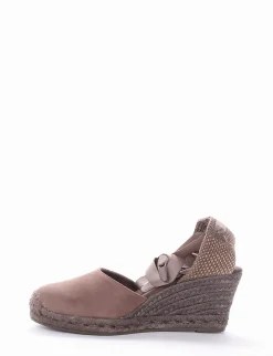 sandalo espadrilas zeppa 6 cm tortora