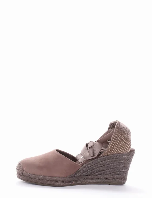 sandalo espadrilas zeppa 6 cm tortora